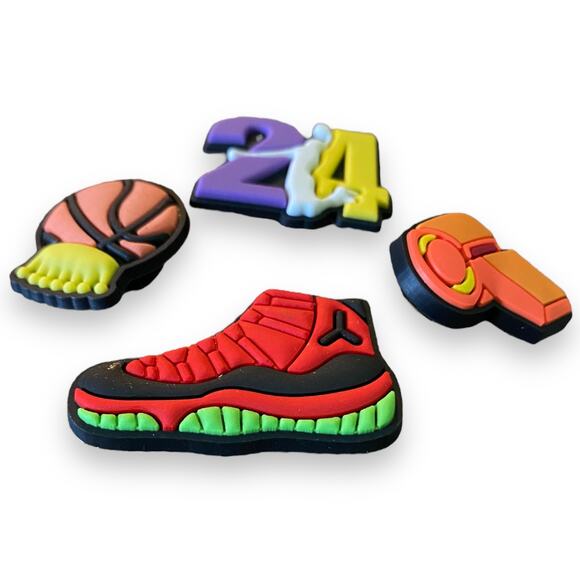 4 Shoe Clog Charms Decorations Basketball Shoes 24 - Picture 2 of 2